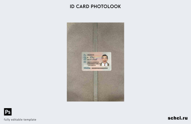 цифровая загрузка шаблона China ID Photolook FRONT